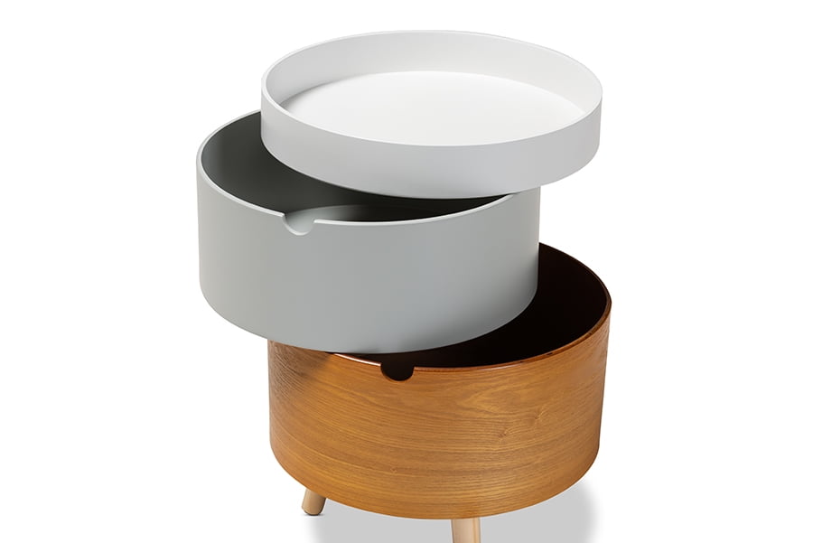Baxton Studio Elison Mid-Century Modern Multi Color 3-Tier Wood ...