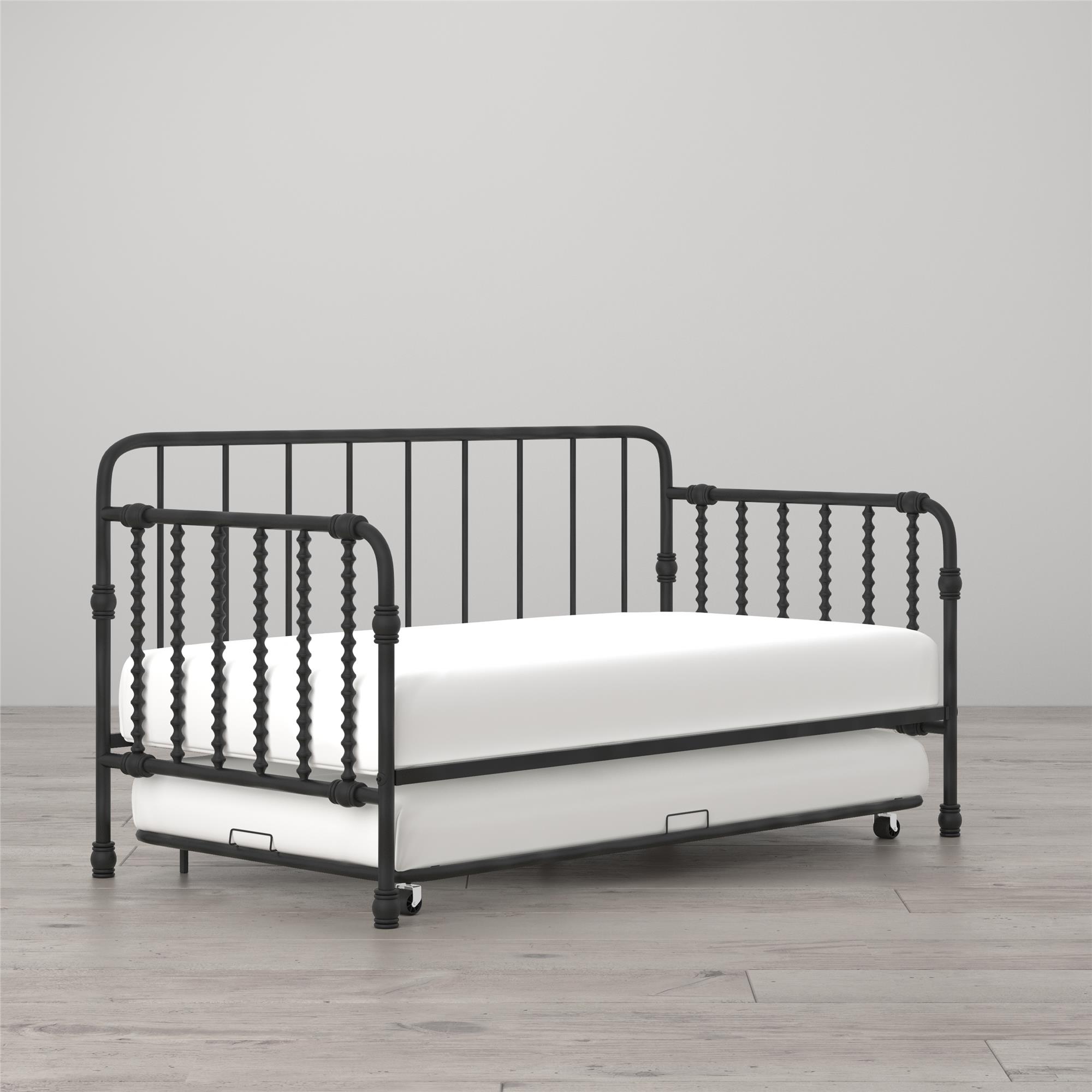Little Seeds Monarch Hill Wren Metal Daybed with Trundle Twin, Black