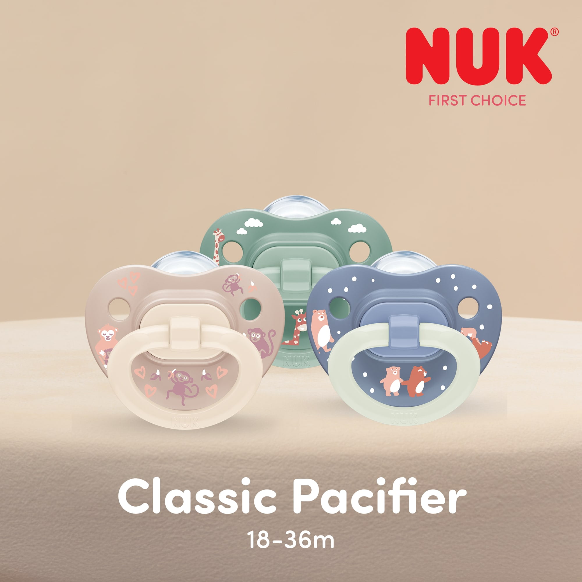 NUK First Choice Classic Pacifier, 18-36 months, 3 pack - Walmart.com