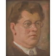 thumbnail image 3 of Milan Thomka Mitrovský 15x18 Black Modern Framed Museum Art Print Titled - Portrait of an Unknown Man (1935-1940), 3 of 5