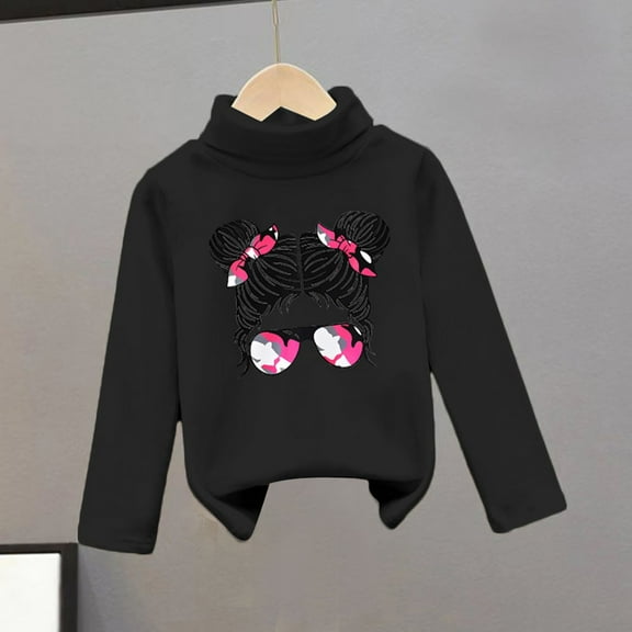 Wancir Little & Big Kids Soft Cotton Midweight Long Sleeve Turtleneck Shirts