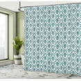 thumbnail image 5 of Ambesonne Damask Shower Curtain, Baroque Vintage Boho, 69"Wx70"L, Green White, 5 of 5