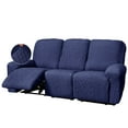 thumbnail image 1 of CHOK Housse Extensible pour Fauteuil Inclinable en Seersucker 2024 4 Pcs style Campagnard Fauteuil Inclinable Housse de Protection Simple pour Meubles de Maison Lavable Durable 1 Place/amande, 1 of 7