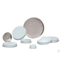 thumbnail image 1 of 89-400 White Metal Cap with Pulp & Aluminum Foil Liner - 12 Per Pack - Pack of 144, 1 of 1