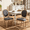 Grey, variant on French Country Dining Chairs Set of 2, Linen Upholstered Oval Back Dining Room Chairs with Antique Solid Wood Frame, Farmhouse Accent Side Chairs for Kitchen, Living Room