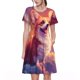 thumbnail image 1 of Disketp Sunset Cloud Corgi para Vestido de Manga Corta para Mujeres, Vestidos de Verano para Mujeres, Casual y Holgado para la Playa, 1 of 6