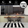 thumbnail image 4 of Nanta Cotton Black and White Striped Rug Machine Washable Indoor Outdoor Striped Outdoor Rug, 4 of 7