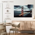 thumbnail image 5 of Elephant Stock Golden Gate Bridge Storm Clouds Wall Art - Horizontal Canvas Wall Art - Living Room Wall Decor - Architecture Canvas - Black And Red Decor - 12" x 8", 5 of 8