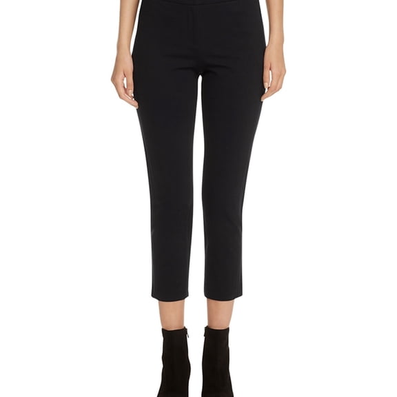 Finity Womens Ponte Solid Cropped Pants