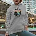 thumbnail image 2 of The Mountains Are Calling and I Must Go Art Merch Gift, Heather Grey Hooded Sweatshirt or Hoodie, Large, 2 of 5