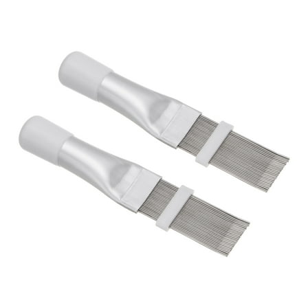 Uxcell 2Pcs Air Conditioner Fin Comb Straightener AC Plastic Condenser Radiator Cleaner Repair Tool Brush Cleaner White