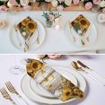 thumbnail image 3 of Farmhouse Sunflower Cloth Napkins, Vintage Daisy Butterflies Rustic Wood Washable and Reusable Dinner Napkins Set of 6, Table Napkin for Kitchen Party Birthday Wedding Hotel Housewarming 20"x20", 3 of 9