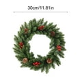 thumbnail image 3 of FastXmas 11.8 Inch Artificial Christmas Wreath - Christmas Decorations - Norfolk Pine Vines with Pinecone Balls Christmas Hanging Ornaments for Door,Fireplace,Wall,Windows,Outdoor Home Winter Holiday, 3 of 6
