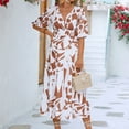 thumbnail image 4 of Enjoytime Summer Dresses For Womens 2024 Floral Printed Midi Dresses Sleeveless V Neck Flowy Beach Seaside Womens Boho Beach Dress, 4 of 6