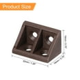 thumbnail image 2 of Uxcell 50Pcs Plastic Corner Braces, 90 Degree Furniture Angle Brackets, Brown, 2 of 6