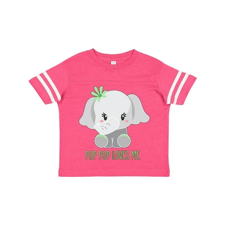 

Inktastic Pop Pop Loves Me- Cute Elephant Gift Toddler Boy or Toddler Girl T-Shirt