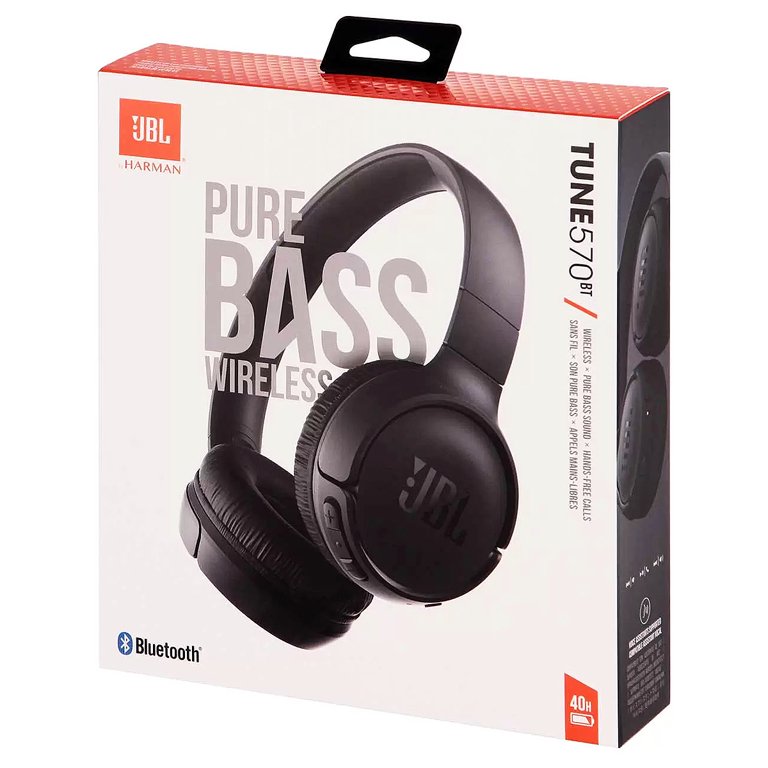JBL Tune 570BT Bluetooth On-Ear Headphones with Bass Stereo - Black - Walmart.com