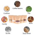 thumbnail image 3 of (20 x 30)50pcs Kraft Paper Bag With Window, Waterproof And Moisture-proof, Reusable, Suitable For Dried Fruit Coffee Tea, 3 of 5