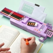 Ristpal Multi Function Cute Pencil Box (6-12), With calculator,Sharpener, Schedule (Purple)