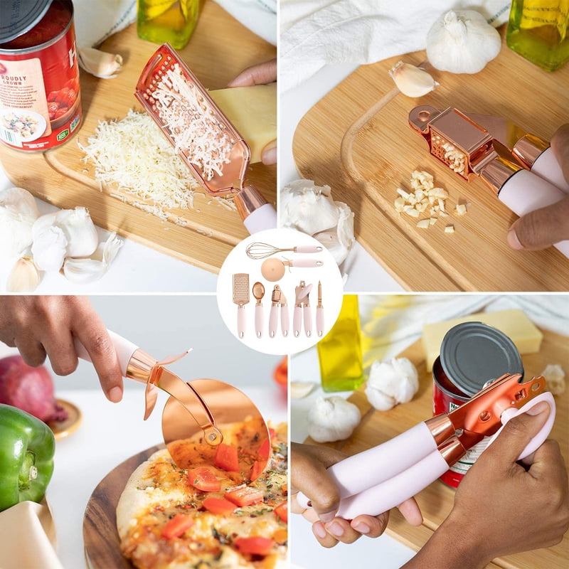 Tohuu Kitchen Gadgets Set 6 Pcs Small Kitchen Utensils Set Cheese Grater  Bottle Opener Pizza Cutter Multifunctional Kitchen Tools for Peeling  Cutting appealing 