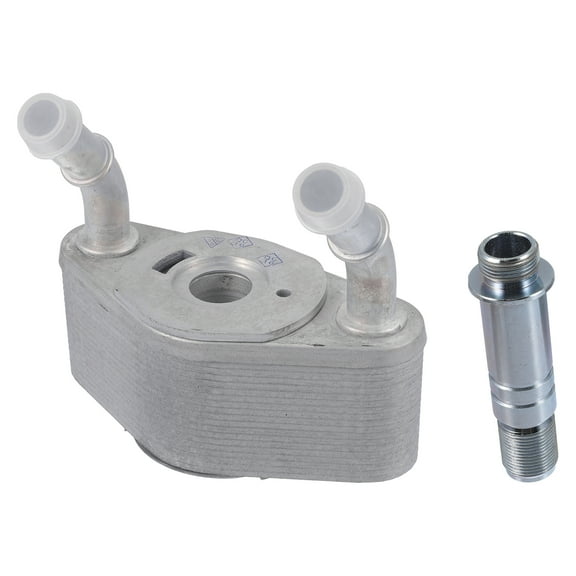 Engine Oil Cooler Kit Compatible for Ford F-150 2011-2023 Aluminum Alloy Silver Tone with Bolt