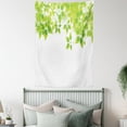 thumbnail image 4 of Leaves Tapestry, Freshening Background with Vibrant Leaves in Spring Flourishing Open Up Plant Theme, Wall Hanging for Bedroom Living Room Dorm Decor, 60W X 80L Inches, Green White, by Ambesonne, 4 of 5