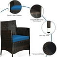 thumbnail image 6 of 4-Piece Rattan Patio Set, Outdoor/Indoor Wicker Conversation Set for Pool, Backyard, Lawn, Wicker Chairs and Sofa with Soft Cushion, Rattan Furniture with Tempered Glass Coffee Table, 6 of 9
