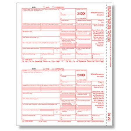 IRS Approved 1099-MISC Laser Federal Copy A