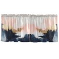 thumbnail image 7 of Yayeee Kitchen Curtains Tier Set of 2 Light Filtering 57"x24" Over Sink Window Panels, Abstract Landscape, 7 of 7