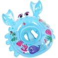 thumbnail image 1 of Anillo de natación inflable para piscina de bebé, flotador de cangrejo con asas (azul), 1 of 5