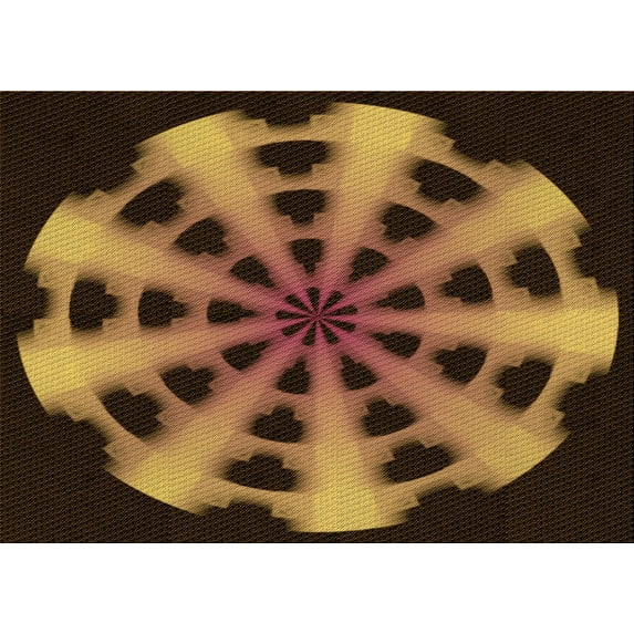 Ahgly Company Indoor Rectangle Patterned Blood Night Red Area Rugs, 7' x 9'