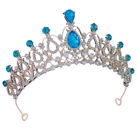 WHAMVOX Girls Crown Metal Crown Hair Jewelry Kids Tiara Birthday Party Rhinestone Tiara Costume Accessory