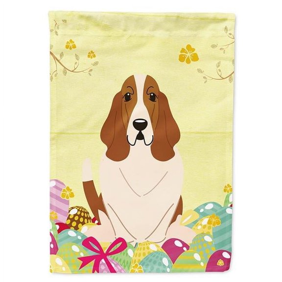 Carolines Treasures BB6021GF Easter Eggs Basset Hound Garden Size Flag