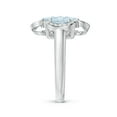 thumbnail image 3 of ANGARA Natural Heart-Shaped 1.4 ct Aquamarine Clover Ring in 14K White Gold for Women (Size-5mm) | March Birthstone, Birthday, Anniversary, Jewelry Gift for Women | Natural Aquamarine Ring, 3 of 10