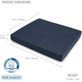 thumbnail image 4 of DMI Foam Seat Cushion for Wheelchair, Office Chair, Car or Kitchen Chair, 18 x 16 x 2 in, Blue, 4 of 8