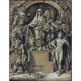 thumbnail image 2 of Joseph Werner 12x14 Black Ornate Wood Framed Double Matted Museum Art Print Titled: Diana of Ephesus as Allegory of Nature (1675-1685), 2 of 5