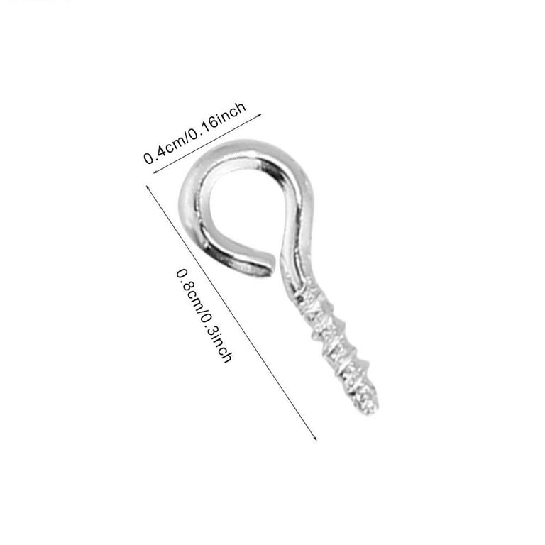 200pcs Stainless Steel Eyepins Screw Mini Eye Pins Hook Clasps
