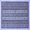 thumbnail image 1 of Ahgly Company Machine Washable Indoor Square Abstract Blue Modern Area Rugs, 4' Square, 1 of 4