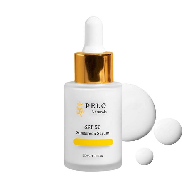 Sérum de protección solar PELO Naturals SPF50+ para rostro con zinc y titanio