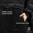 thumbnail image 6 of Tirrinia Oversized Blanket Hoodie, Wearable Fluffy Sherpa Blanket, Reversible Cozy Sweatshirt Blanket Gift for Adult Women Men boyfriend husband, 6 of 7