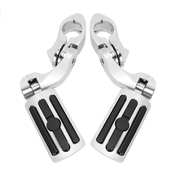 Short Angled Highway Pegs with Adjustable Mount set Versatile 1.25" Short Angled Highway Pegs for 1.25" Engine