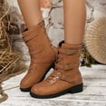 thumbnail image 2 of Fashion Ankle Boots with Leather Upper and Side Buckle Features for Comfortable Autumn Winter Footwear, 2 of 9