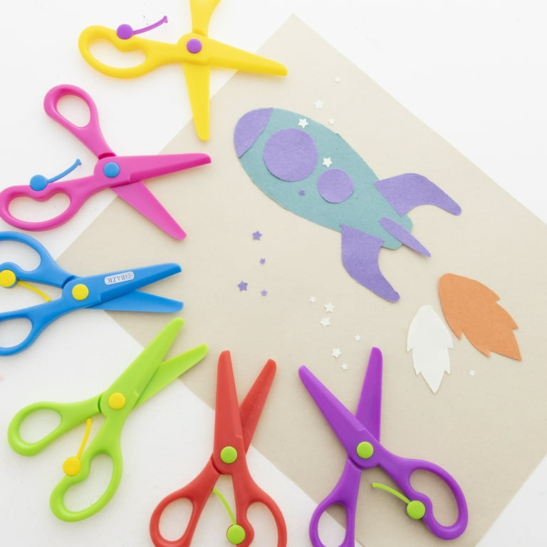 HEQUSIGNS 36 Pack Scissors Bulk for Kids, Safety Blunt Tip Student  Scissors, Kid Craft Scissors for Cutting Regular Paper,Construction  Paper,Cards