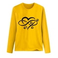 thumbnail image 2 of Pimelu Valentines Day Shirts for Women,Women's Tees Shirts,Cute Sport Vintage Oversized Sweatshirt for Women Plus Size Round Neck Long-Sleeve Pullover Women Tees Heart Paws Print Lightweight Pullover, 2 of 3