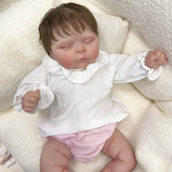 Reborn Baby Dolls - 20 Inch Soft Body Realistic Baby Doll Lovely Sleeping Reborn Cloth Body Real Life Baby Dolls with Gift Box for Kids Age 3  Collectors