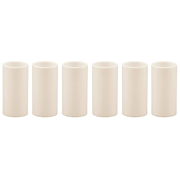 Creative Hobbies 1 3/4 Inch Tall Cream Plastic Candle Covers Sleeves Chandelier Socket Covers - Slip Over E12 Candelabra Base Sockets | 6 Pack