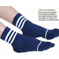 thumbnail image 4 of Toe Socks Cotton Crew Five Finger Socks Running Athletic for Men Women 5 Pack, 4 of 5