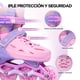 thumbnail image 4 of Patines En Línea Rueda Rosa y Violeta Altera Ajustables con llantas iluminadas Para Niños y Adultos, Regalo del Día del Niño, 4 of 7