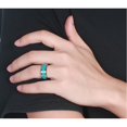thumbnail image 3 of Mens Tungsten Carbide Ring with Blue Stone Inlay  Wedding Engagement Band 8mm Comfort Fit, 3 of 3