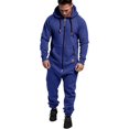 thumbnail image 1 of LAICAIW Combinaison à Capuche pour Hommes, Pyjama une Pièce à Fermeture Éclair, Combinaison de Jogging, 1 of 6
